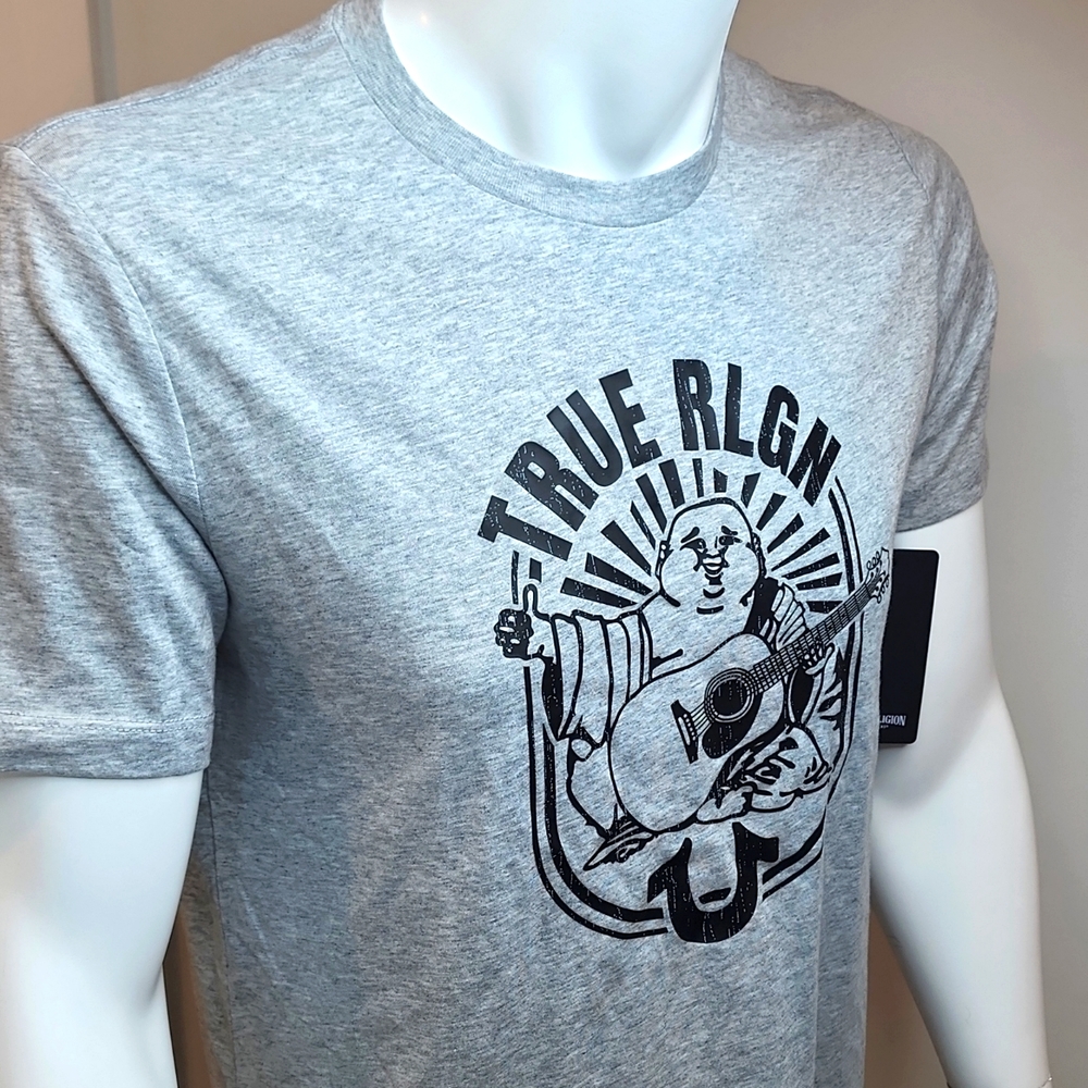 TRUE RELIGION GREY TEE SHIRT - Picture 2 of 9